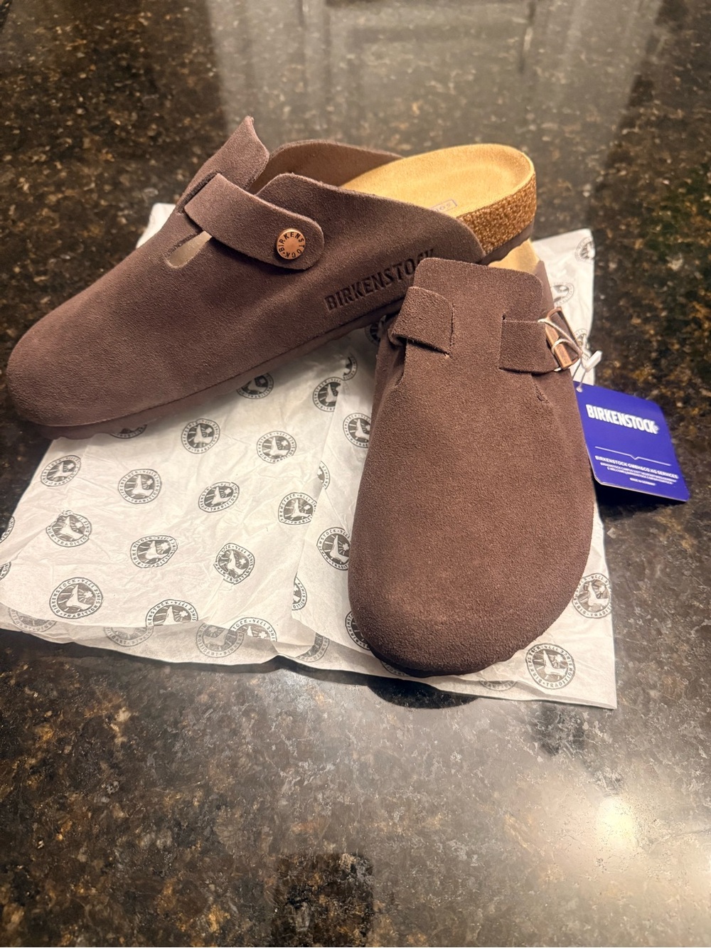 Birkenstock Boston Suede Clog - Brown